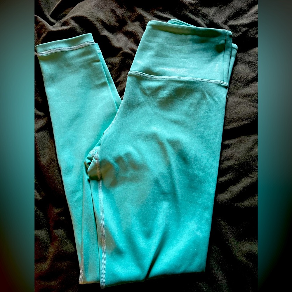 Zyia Active Turquoise Metallics Plus Light N Tight Hi-rise Legging